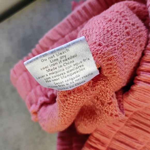 On Twelfth Ribbed Knit Pink Pull On Shorts Coquette Pockets Size Medium - Picture 6 of 9